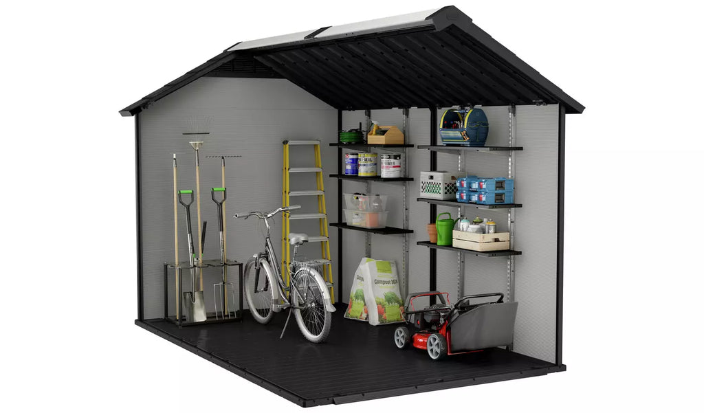 keter premier heavy plastic shed 7.5x11ft - Grey