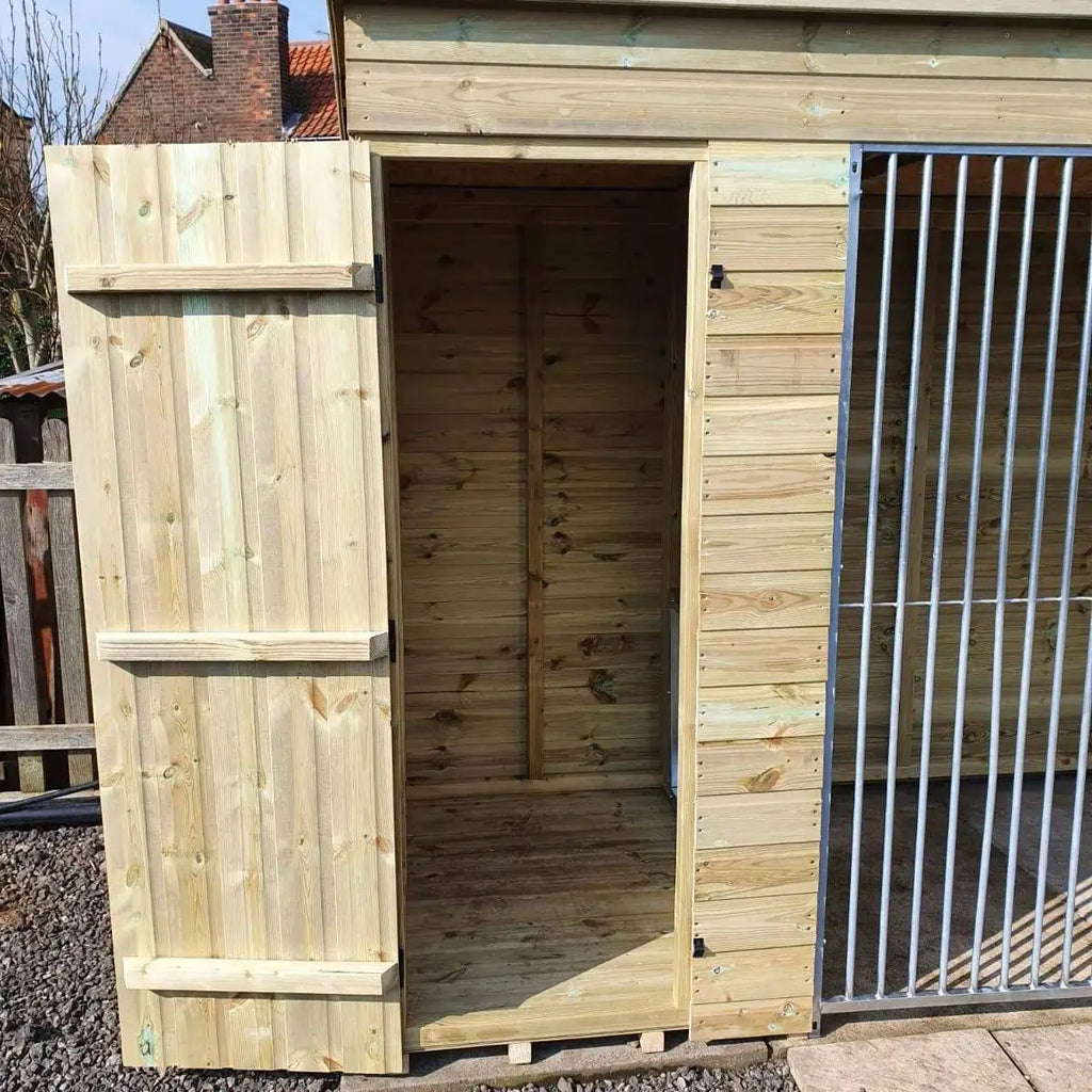 15x4ft Pent Duo Dog Kennel - Professional Installation Included