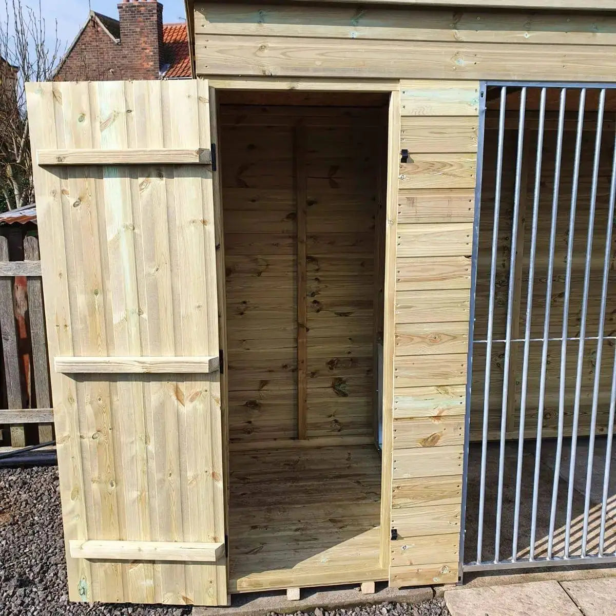 15x4ft Pent Duo Dog Kennel - Professional Installation Included