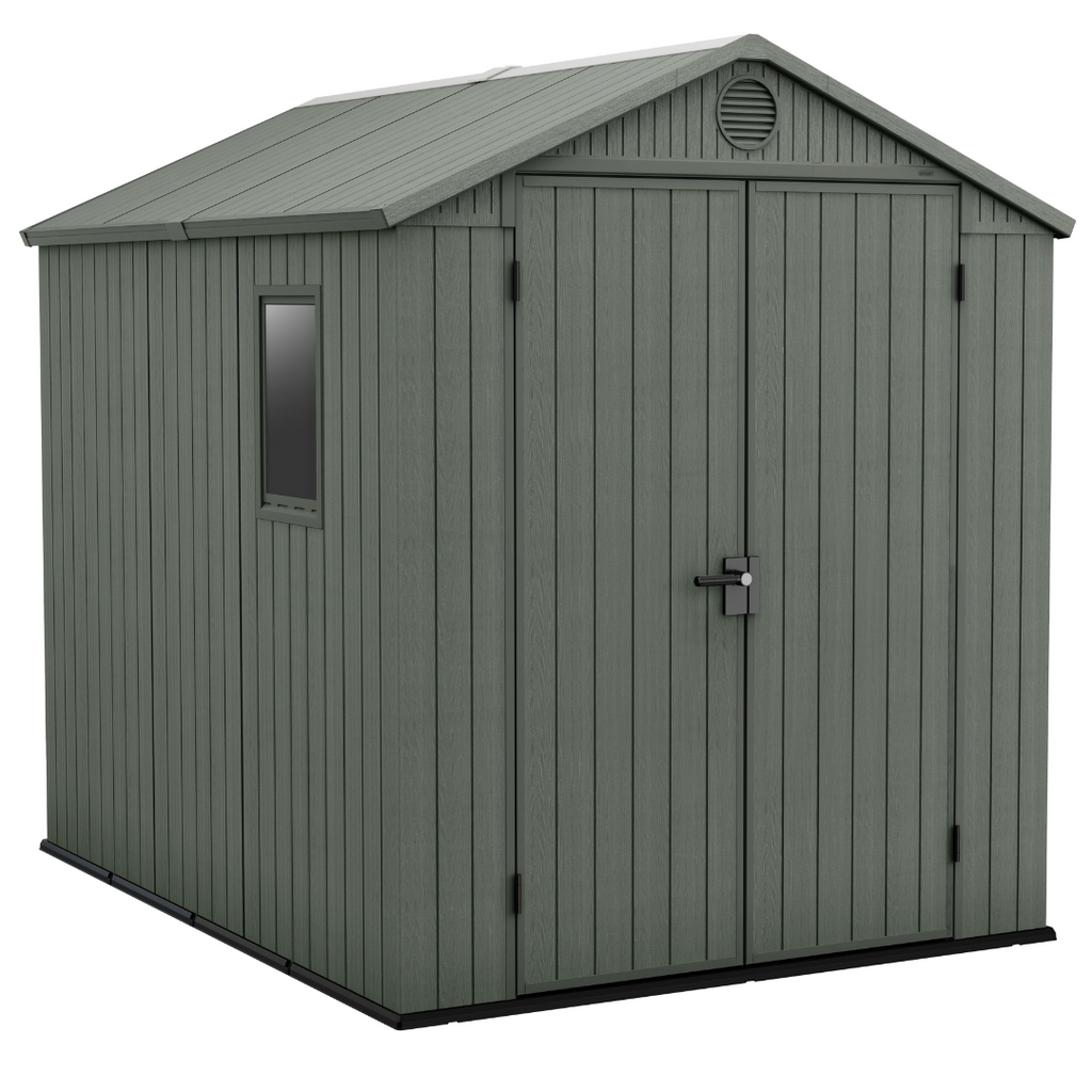 Darwin 6x8ft (1.9m x 2.4m) Garden Shed - Green