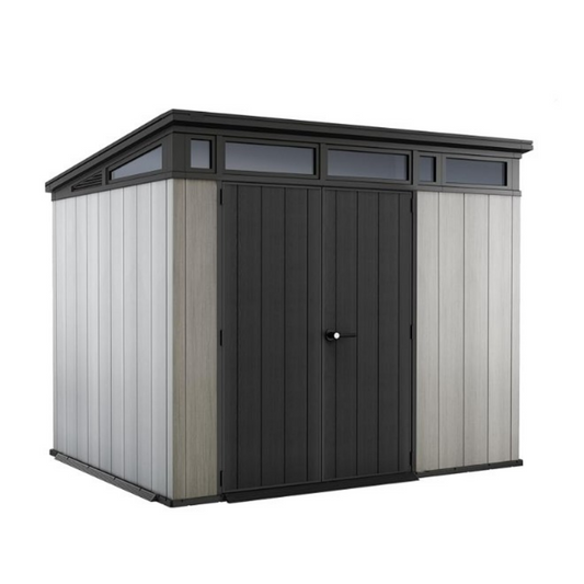 Artisan 9x7ft Double Door Pent Outdoor Plastic Garden Shed