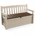 Keter Eden 265L Storage Bench - Beige And Brown