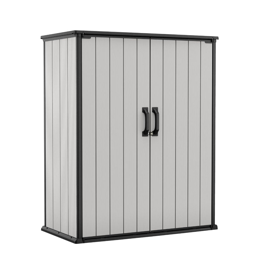 Keter Premier Shed Outdoor Resin Storage Shed with Shelf Brackets for Patio Furniture, Pool