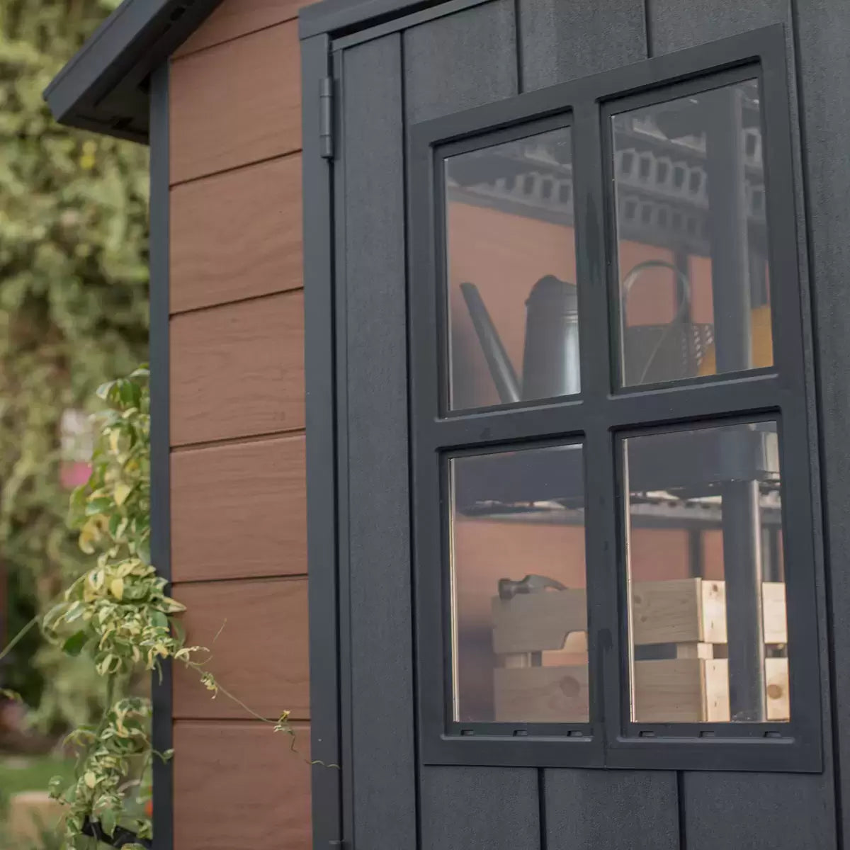 Keter Newton 7x9ft Double Door Outdoor Apex Plastic Garden Shed