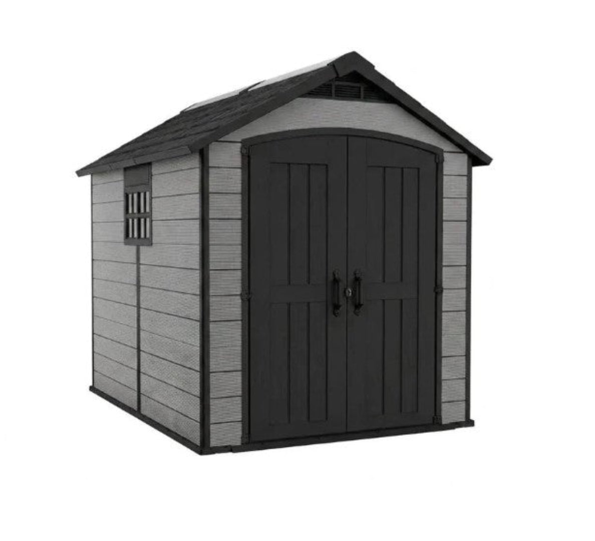 Keter Premier Plastic Garden Shed 7.5x9ft - Grey