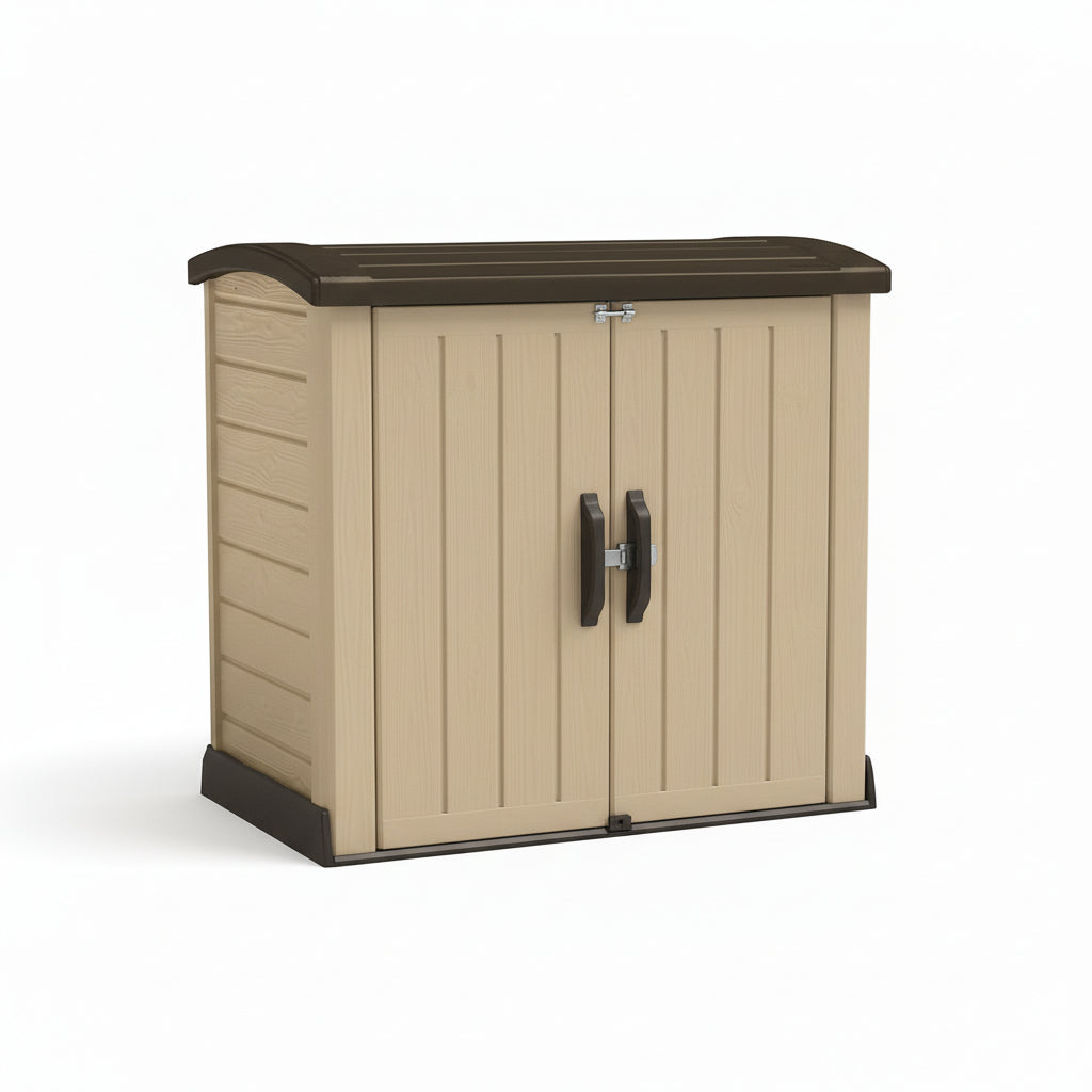 Keter Store It Arc Outdoor Garden Shed, 1200 Litres, Taupe/Beige